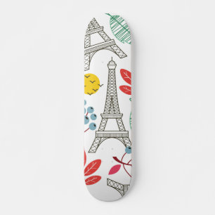Paris Pattern Skateboard