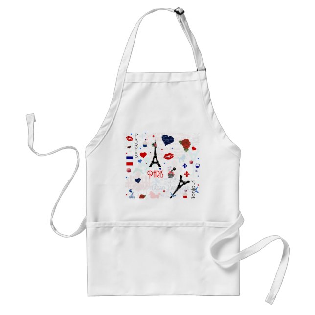 Paris pattern with Eiffel Tower Standard Apron (Front)
