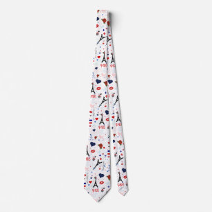 Paris pattern with Eiffel Tower Tie