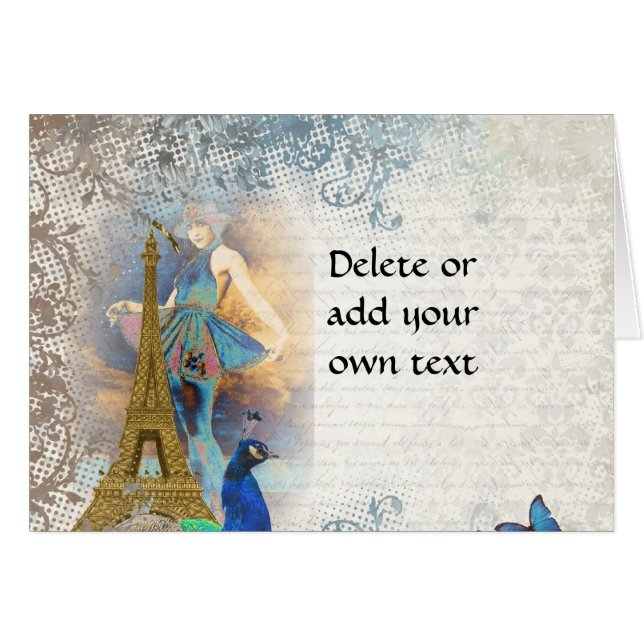 Paris peacock collage (Front Horizontal)