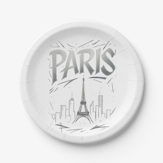 Paris Perfect Party (paper plate) Paper Plate (Front)