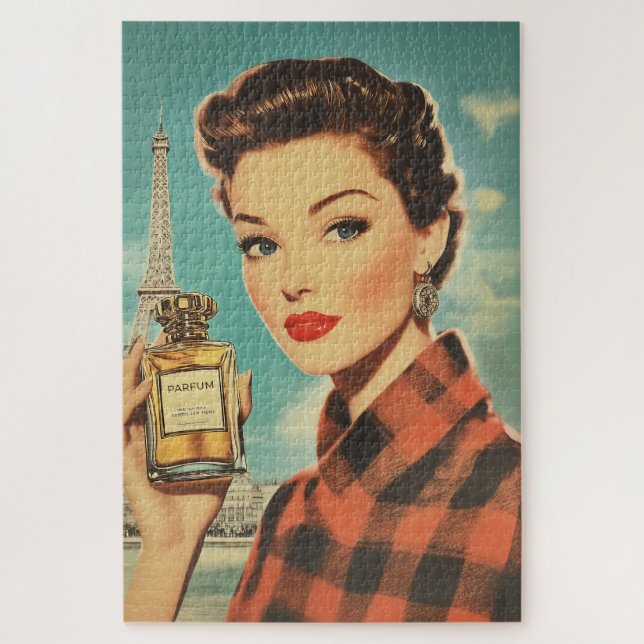 Paris Perfume Ad Elegance Jigsaw Puzzle (Vertical)