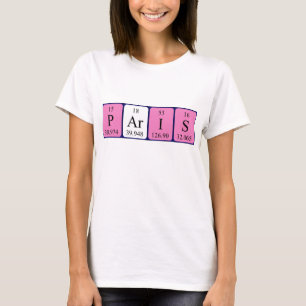 Paris periodic table name shirt