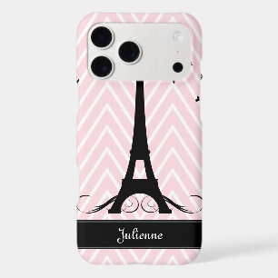 Paris Pink Chevrons Eiffel Tower