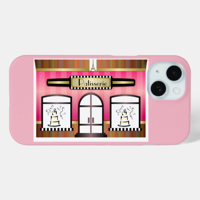 Paris Pink French Patisserie Case-Mate iPhone Case (Back (Horizontal))