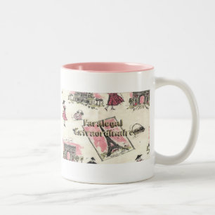 PARIS-PINK-PARALEGAL Two-Tone COFFEE MUG