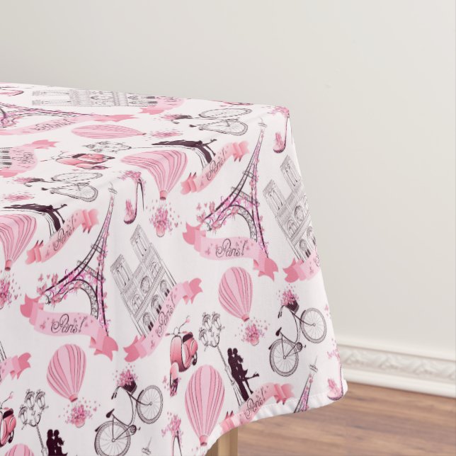 Paris Pink Tablecloth (In Situ)