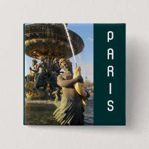 Paris - Place de la Concorde 2 Inch Square Button