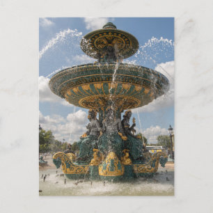 Paris Place de la Concorde Holiday Postcard