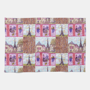 Paris Pointillisme Tour Eiffel Serviette de cuisin