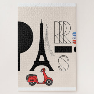 PARIS POSTCARD JIGSAW PUZZLE