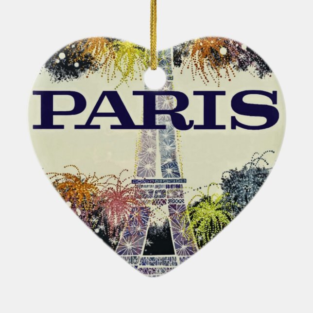 Paris: Poster Ceramic Ornament (Back)