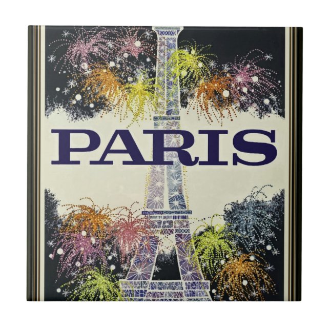 Paris:Poster Ceramic Tile (Front)