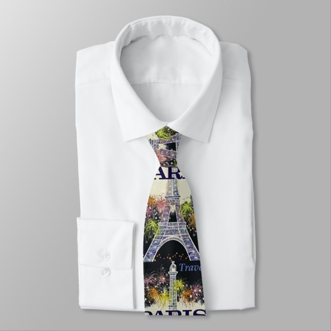 Paris: Poster Neck Tie (Tied)