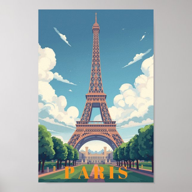 Paris Poster Wall Art (Front)