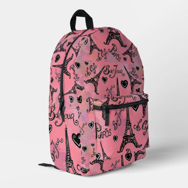 PARIS PRINTED BACKPACK (Back Corner Left)