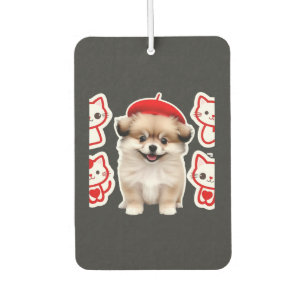 Paris Pup & Kitty Crew � Cute Beret Dog and Cat Air Freshener