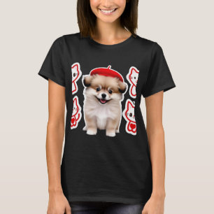 Paris Pup & Kitty Crew � Cute Beret Dog and Cat T-Shirt