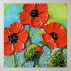 Paris' Red Poppies Fine Art Poster
