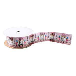 Paris Ribbon Eiffel Tower Satin Ribbon