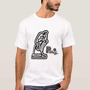 Paris Rodin's Thinker Vintage Travel Holiday Gift T-Shirt