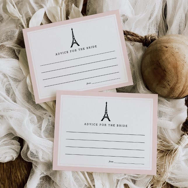 Paris Romance Bridal Shower Advice Card (Creator Uploaded)