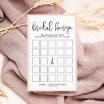 Paris Romance Bridal Shower Bingo Game<br><div class="desc">Chic bridal shower game card matches our Paris Romance bridal shower collection and features whimsical black script lettering and soft blush pink borders with an Eiffel tower silhouette illustration in the centre. Personalize with the bride to be's name and shower date.</div>