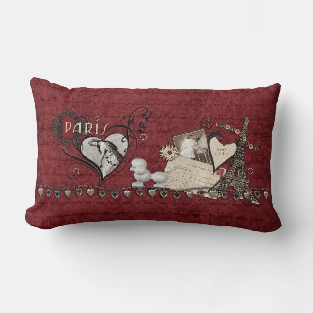 Paris Romance Lumbar Pillow (Front)