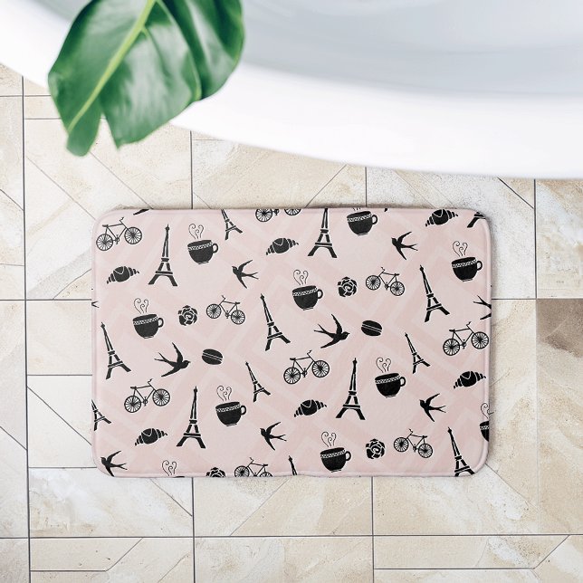 Paris Romance Patterned Bath Mat (Creator Uploaded)