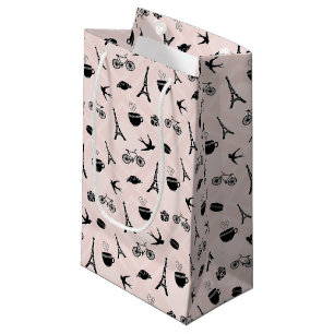 Paris Romance Patterned Small Gift Bag