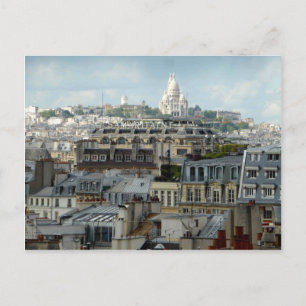 Paris Rooftops and Sacre Coeur Postcard
