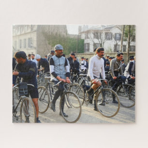 Paris-Roubaix Cycling Race 1907 Colour Redux Jigsaw Puzzle