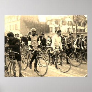 Paris-Roubaix Cycling Race 1907 Colour Redux Poster