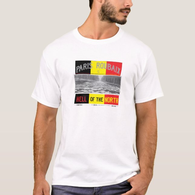 Paris Roubaix, ENFER du T-shirt DU NORD (Devant)