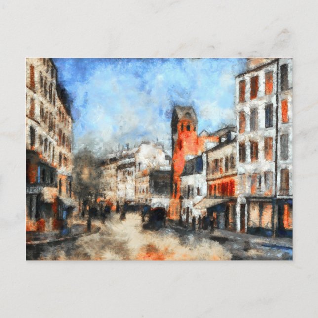 Paris, rue des Abbesses Postcard (Front)