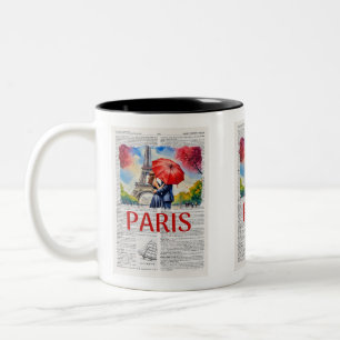 PARIS SCENE - Summer Paris Two-Tone Coffee Mug
