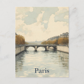 Paris Seine Postcard