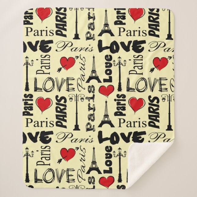 Paris Sherpa Blanket (Front)