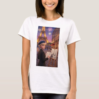 Paris Sketchbook Fireworks Night T-Shirt