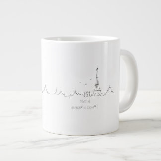 Paris skyline avec coordonnées mug