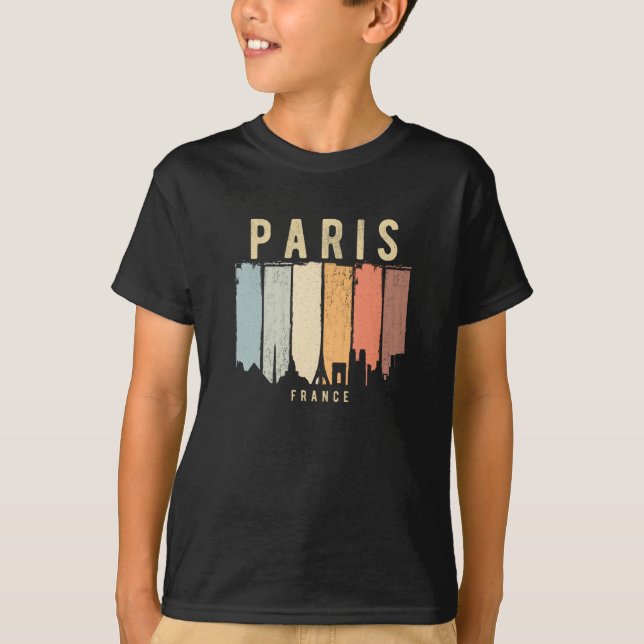 Paris Skyline France T-Shirt (Front)