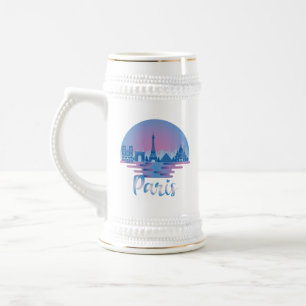 Paris Skyline - France Travel Beer Stein