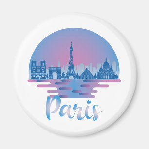 Paris Skyline - France Travel Magnet