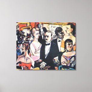 Paris Society, fine art by Max Beckmann, Canvas Print