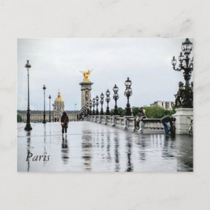 Paris sous la pluie Carte postale