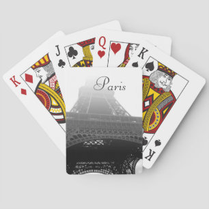Paris souvenir eiffel tower in fog playing cards