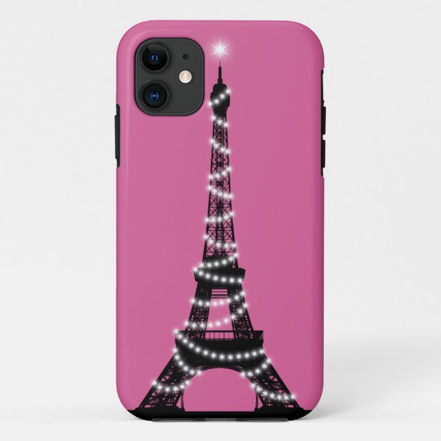 Paris Sparkles iPhone 5 Barely There pink Case-Mate iPhone Case (Back)