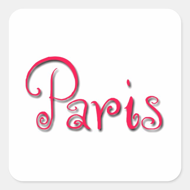 Paris Square Sticker (Front)