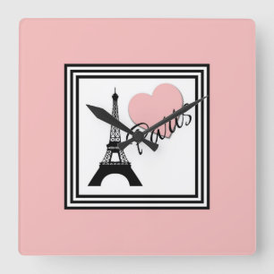 Paris Square Wall Clock