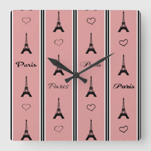 Paris Square Wall Clock